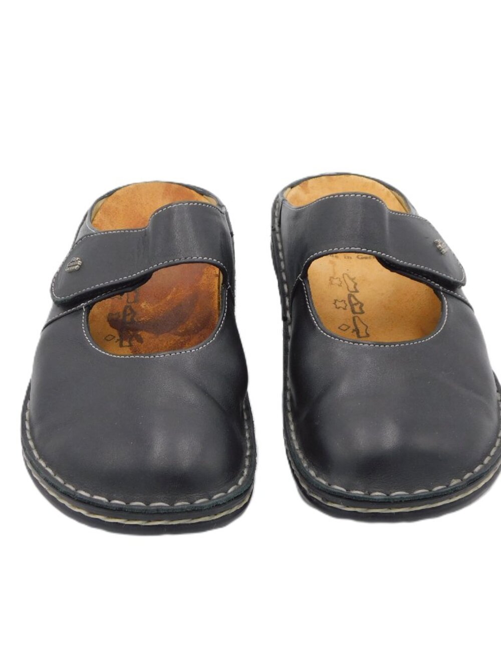 Finn Comfort Stanford Black Leather Clogs | Mary Jane | VGUC | 37 / 6.5-7 US